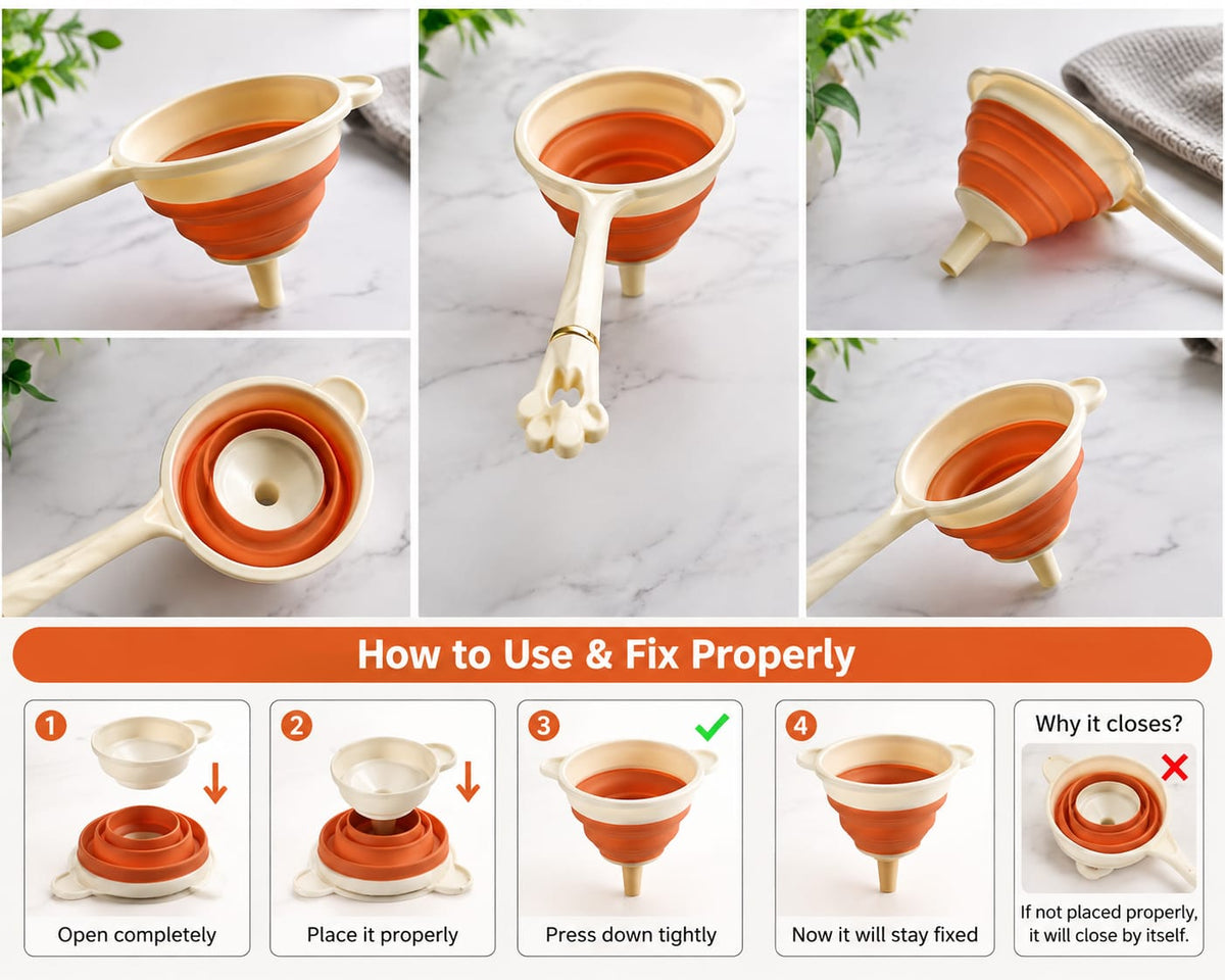 Kitchen Silicon Funnel