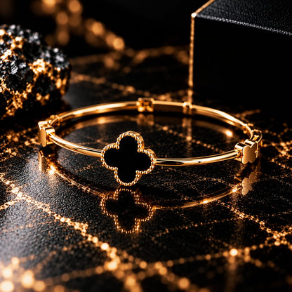 Women's Golden Bracelet + Locket Set