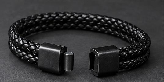 Men's Double-Layer Braided Leather Bracelet