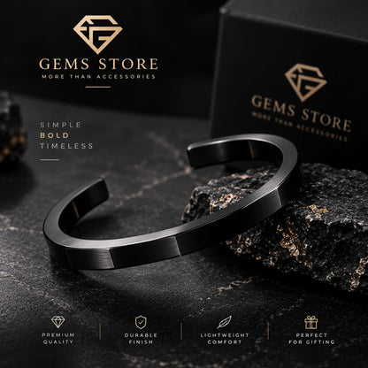 Men's Black Stainless Steel Bracelet